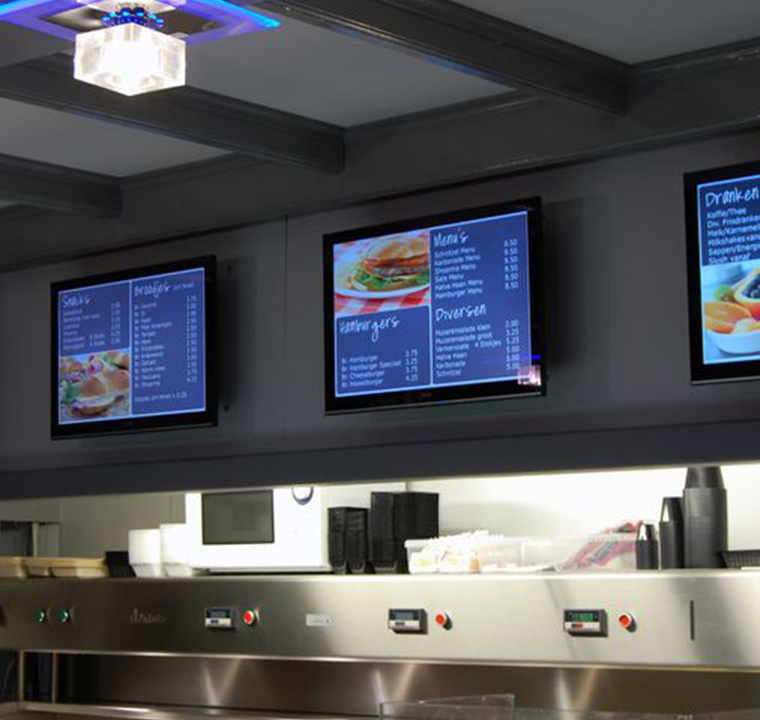 digital signage-menu